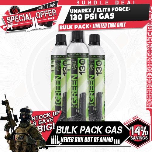 BULK DEALS: 130 PSI Green Gas (3 Pack), Buy More and SAVE with our BULK DEALS